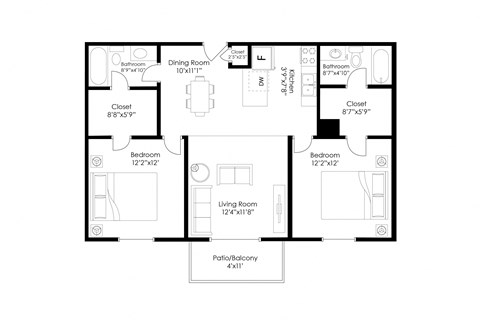 a floor plan of a house